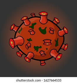 Corona virus is dangerous for humans if it causes death, 2019-nCoV Illustration desgin