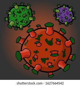 Corona virus is dangerous for humans if it causes death, 2019-nCoV Illustration desgin