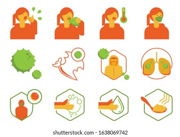 corona virus defection with woman icon vector illustration