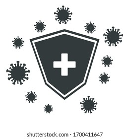 Corona Virus Defender Vector Simple