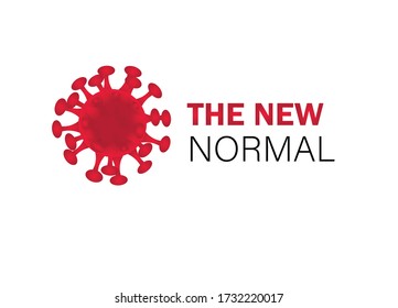 corona virus description of new daily life routine. new normal typography. illustrations.