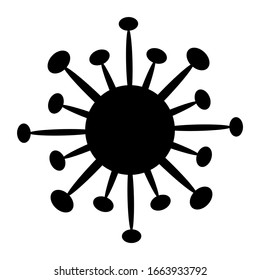 Corona-Vektorillustration-Design-Symbol, isoliert