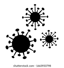 Icono de diseño del virus Corona ilustración vectorial aislada