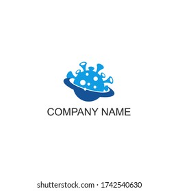 corona virus design logo vector icon symbol