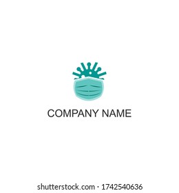 corona virus design logo vector icon symbol