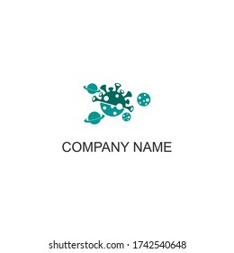 corona virus design logo vector icon symbol