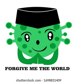 corona virus design vector forgive me the world