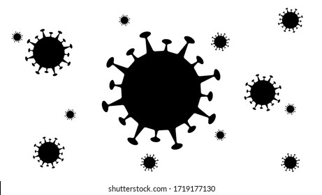 ilustración vectorial del diseño del virus corona