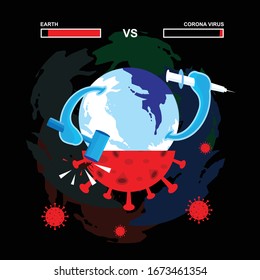 Corona virus design vector and for poster and illustration