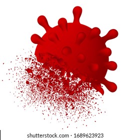 Corona virus destruction spread icon