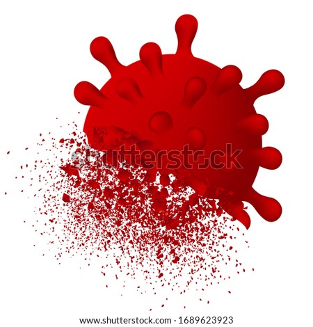 Corona virus destruction spread icon