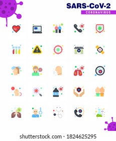 Corona virus disease 25 Flat Color icon pack suck as protection; on; coronavirus; doctor; call viral coronavirus 2019-nov disease Vector Design Elements
