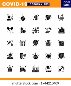 Enfermedad por virus de Corona 25 Paquete de iconos de glifos sólidos succión como lavado; manos; bacteriana; asistencia sanitaria; materiales de diseño de vectores para la enfermedad de coronavirus viral higiénico 2019-nov