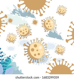 corona virus disease with isometric concept