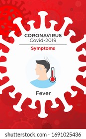 Corona Virus Disease Symptoms fever Design Template