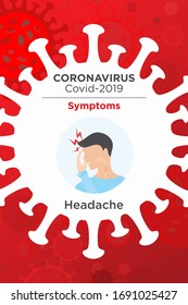 Corona Virus Disease Symptoms Headache Design Template 
