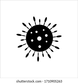 Corona virus disease vector icon 2019. Symbols of bacterial cell icons
