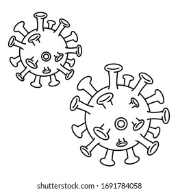 Corona Virus Disease Vector Illustration In concept outline 