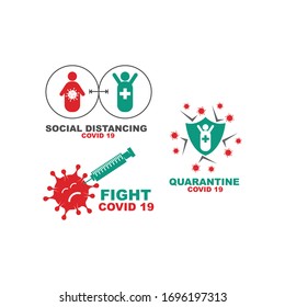 Corona Virus Disease Vector Illustration Template Pandemic