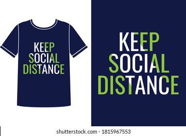 Corona virus distance t-shirt design