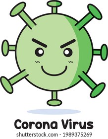 Corona Virus Doodle Kawaii Art