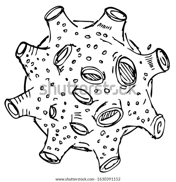 Corona Virus Doodle Sketch Illustration Stock Vector ...