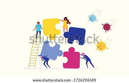 
Corona Virus Economic Crisis, Vector Flat Illustration Stock