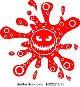 corona virus emoji and coronavirus funny face expression illustration 