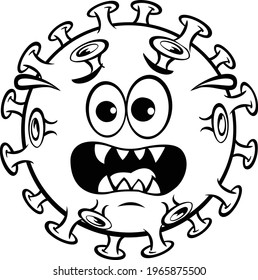 CORONA VIRUS EMOJI FRIGHTEND AND SHOCKED 
