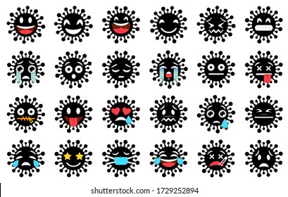 Corona Virus Emoji Icon Set