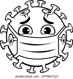 CORONA VIRUS EMOJI WEAR MASK SHOCKED 