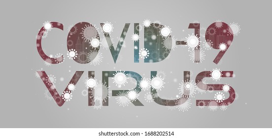 Corona virus epidemic or COVID-19, Design of symbol of an outbreak entered in the city danger, Coronavirus disease infection medical isolated. Vector illustration for wallpaper, background concept.