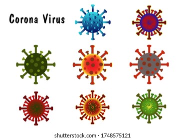 Corona-Virus. EPS10-Vektor.