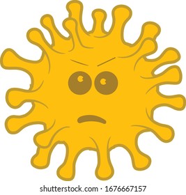 corona virus expression - coronavirus emoji - corona virus funny face