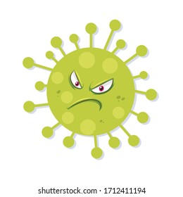 Corona virus with a face