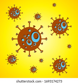 Corona Virus feeds background with stunning color