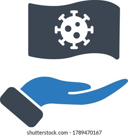 Corona virus with finance icon vector illustration 