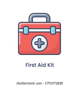Kit de primeros auxilios de virus de Corona Vector de iconos de color