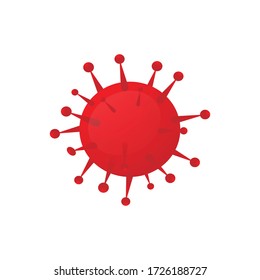Corona Virus Flat Design Icon Vector