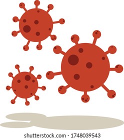 Flachdesign-Vektorgrafik des Corona-Virus