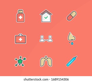 Corona Virus flat icon. Flat icon concept for representing coronavirus influence
