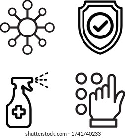 Corona virus flat icon pictogram