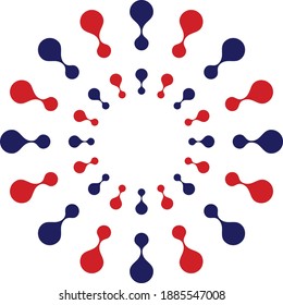 Corona Virus with flat and simple design style.