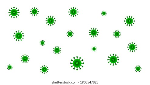 virus de la corona flotando en un fondo blanco