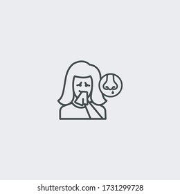 Corona virus flu vector icon illustration sign