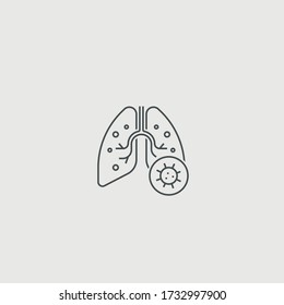 Corona virus flu vector icon illustration sign