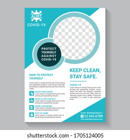 Corona virus flyer template - EPS 10