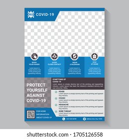 corona virus flyer template - EPS10