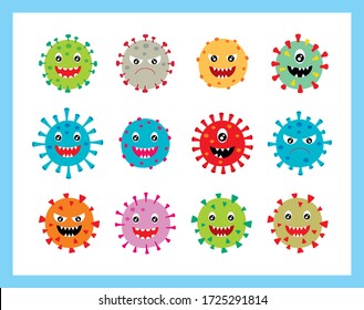 corona virus graphic vector collection