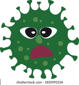 
corona virus graphic vector collection. set of colored vector illustrations of a character with a face